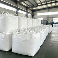 Sac de conteneur en vrac FIBC anti-poussière 1500kg 2000kg, respirant, à fond plat avec bec de décharge pour céréales, farine, sel