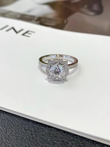 14k 0.5CT Real Gold Au585 Fine Jewelry Moissanite Fashion <b>Rings</b> <b>Men</b> Women Round Diamond Wedding <b>Rings</b> - Product Image 2