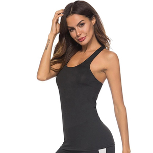 Camiseta sin mangas de punto con cuello redondo, personalizada, de alta calidad, para mujer, ropa deportiva, transpirable, de secado rápido y ecológica. - Product Image 1