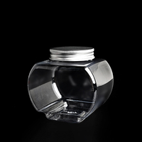 Bocaux en plastique PET transparent avec couvercles en PET pour le stockage des aliments, sucre, chocolat, lait - Contenants de qualité alimentaire