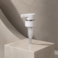 Bouchon pompe 33/410 personnalisable en plastique PP anti-déversement, lisse/côtelé, à pousser manuellement, pour flacons de lotion cosmétique, facile à utiliser