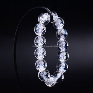 Wholesale Natural Crystal Round Beads Gemstone <strong>Clear</strong> Fire and Ice <strong>Quartz</strong> Crystal <strong>Bracelet</strong> - Product Image 4