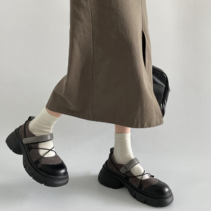 Nouvelles Chaussures Élégantes Rétro Style Ballet pour Femme, Été, à Fermeture Velcro, Bout Peu Profond, avec Talon Épais Rehaussant et Léger - Product Image 3