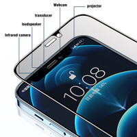 Verre trempé anti-explosion incassable 5D 9D grand arc bord noir pour iPhone 15 16 Pro Max Samsung A55