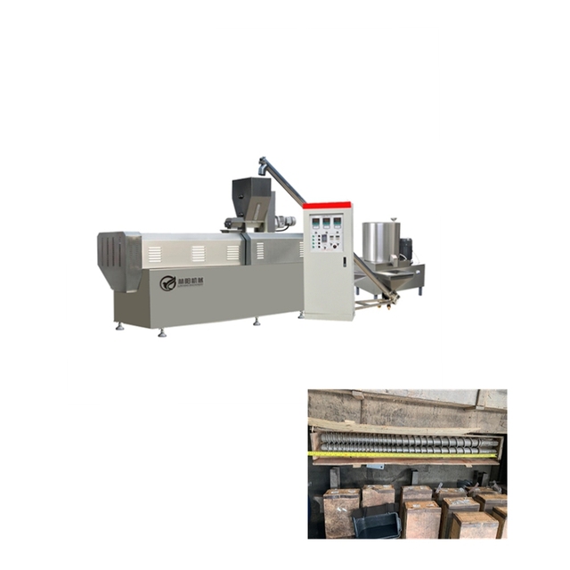 Seafood Puffed Snacks Extruder Making Machine Production Line with Baking Oven Food Grade Stainless Steel Automatic