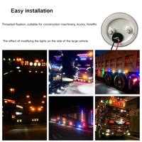 Feu de position latéral LED UFO multicolore étanche IP65 12V 24V pour camions Isuzu Fuso Hino et remorques