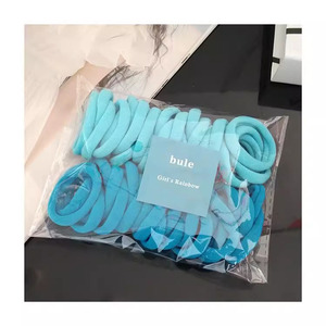 Coletero elástico de algodón, 50 Uds., bandas para el pelo sin costuras multicolor para niños y mujeres, lazos para el pelo de estilo dulce para niñas - Product Image 3