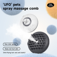 Peigne à vapeur pour animaux de compagnie Vansity OEM 3 en 1 pour le toilettage, lavable, massage en silicone, brosse à vaporiser pour enlever les poils de chat