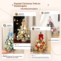 Nouvelle Décoration de Noël 2026 : Mini Arbre de Noël LED sur Pied, Style Nordique, en PVC de Haute Qualité pour la Maison