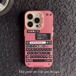 Màu Bạc Hai Lớp Trường Hợp Điện Thoại Cho Iphone16 15 14 Pro Max Phun Cứng Shell Bàn Phím Điện Thoại Bìa Mát Trở Lại Trường Hợp Funda - Product Image 2