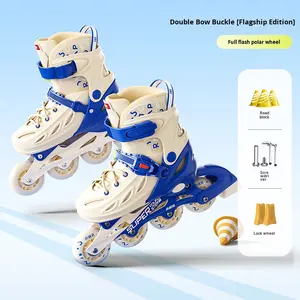 Patins à roulettes professionnels Little Champion <span class=keywords><strong>pour</strong></span> débutants, adultes, garçons et filles, avec coque en maille PU, roues en polyuréthane, extra-larges - Product Image 5