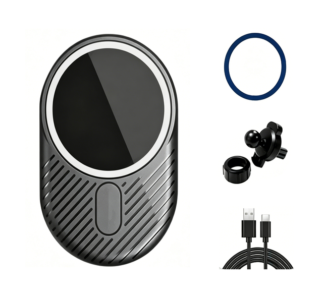 Magnetic Attraction Car Mount Charger Rotation Magnetic Wireless iPhone Car Charger for Air Vent, Compatible for iPhone 17
