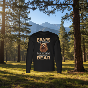 T-shirt à manches longues Bears Are Awesome, motif animal ours brun grizzly - Product Image 3