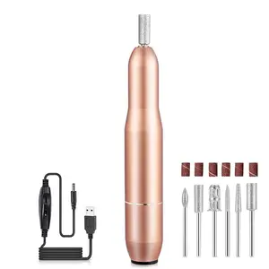 Professional mini pen USB Polishing drill Machine Electric Nail Drill handpiece Manicure efile for Home or Salon
