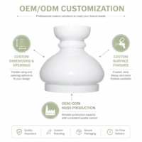 Diffuseur en verre blanc laiteux pour suspension luminaire, avec ouverture supérieure de 145 mm et hauteur de 165 mm, couvercle décoratif pour luminaire
