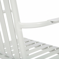 Fauteuil de jardin en aluminium blanc avec lattes, pour terrasse, jardin, cour, sièges de détente