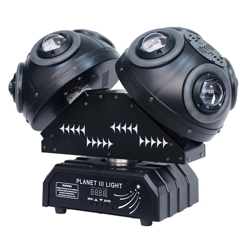 Hight Qualidade 8x10W Led Moving Head Laser Light Com Bola Dupla RGB Beam Lights Para Disco Bar Party Iluminação do Palco