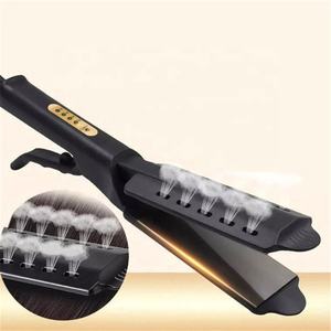 Salon Portable professionnel fer plat électrique ionique titane flottant céramique <span class=keywords><strong>vapeur</strong></span> lisseur pour usage domestique LED - Product Image 1