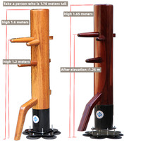 Appareil d'entraînement factice pour la maison Équipement d'arts martiaux Kung Fu Wing Chun Mannequin factice en bois pour homme Bois