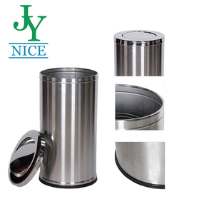 <span class=keywords><strong>Cubo</strong></span> de <span class=keywords><strong>basura</strong></span> comercial superior con tapa de empuje satinada cepillada de cobre y oro rosa de <span class=keywords><strong>18</strong></span> <span class=keywords><strong>litros</strong></span> para Centro Comercial REDONDO - Product Image 4