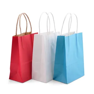 Pabrik biaya rendah kustom tas kertas kerajinan hadiah cetakan penuh warna dengan Logo Anda sendiri
