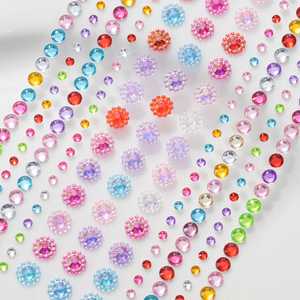 3D coloridos girasoles diamante cara pegatinas gema Facial pegatina ojos cuerpo mezcla cuentas joyas diamantes cara Decoración - Product Image 4