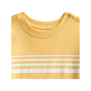 Yellow Men's Spandex/Polyester Knitted T-Shirt O-Neck Short Sleeve Blank Digital Printing Solid Casual Summer Wear Eco-Friendly - Product Image 2