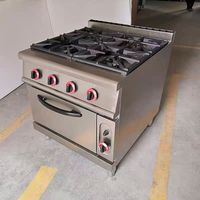 Cuisinière à gaz commerciale debout 6 brûleurs avec four et gril Plaque chauffante cuisinière à gaz industrielle cuisinière 4 brûleurs avec four électrique