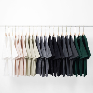 Quần Áo Nhà Sản Xuất Bán Buôn Tùy Chỉnh 240G 100% Bông Trống Thả Vai T-Shirt Cho Nam Giới Cộng Với Kích Thước Dệt Vải - Product Image 3