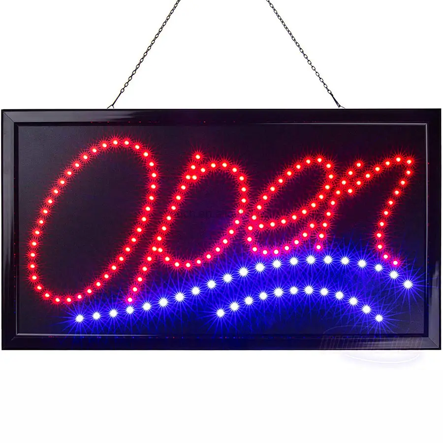 Mit statisch blinkenden Mustern Modi LED Neonzeichen Öffnung Schilder Läden Bars Barbiergeschäfte elektrisches Aufleuchte-LED-Schild