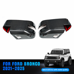 Cubierta de Espejo Retrovisor Exterior de Fibra de Carbono Seca ShaSha, Accesorio Exterior de Fibra de Carbono Real para <span class=keywords><strong>Ford</strong></span> <span class=keywords><strong>Bronco</strong></span> 2021-2026 - Product Image 4