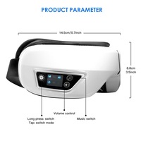 Vente chaude Smart Electric Rhythm Eye Massager Device Compresse chaude Musique Silicone Vibration Têtes de massage Contrôle de synchronisation pour