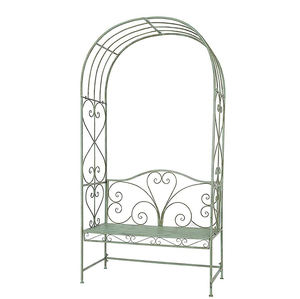 Jardin Décoratif Chine Usine Bonne Qualité Pelouse Jardin Vert De Jardin En <span class=keywords><strong>Fer</strong></span> <span class=keywords><strong>Forgé</strong></span> <span class=keywords><strong>Tonnelle</strong></span> de Jardin En Plein Air Arc avec Siège - Product Image 1