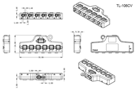 TL-106CV 42V système de connecteur LED constant basse tension connexion parallèle bornes à fil poussoir pour éclairage LED