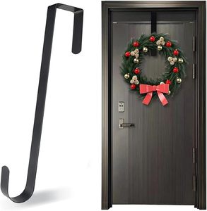 Black White Metal Single Hooks <strong>Wreath</strong> <strong>Hanger</strong> <strong>for</strong> <strong>Front</strong> <strong>Door</strong> <strong>Door</strong> Hanging Hooks Decorations - Product Image 1