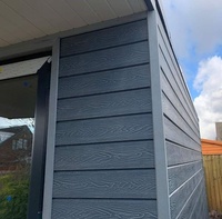 Panneau mural WPC moderne en relief 3D, style tendance, imperméable, bois-plastique pour balcon extérieur, façade, ignifuge, sélection multicolore