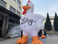 Noël géant coq gonflables sauter animaux mignon poulet pour vacances décor fête ferme décorations