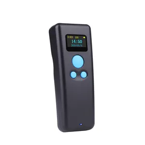 YUNEW mini scanner de codes à barres Bluetooth sans fil longue usine avec lecteur de codes à barres à mémoire avec écran d'affichage