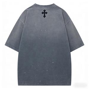 Proveedor OEM Profesional de Camisetas Streetwear: Bordado de Cactus, Estilo Vintage, Marca Personalizada, Venta al Por Mayor - Product Image 2