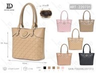 Borsa tote da donna in microfibra, pelle sintetica, tinta unita, per tutte le stagioni, borsa a tracolla - Product Image 1