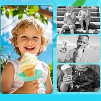 Support à glaces en silicone réutilisable pour enfants, anti-goutte, facile à nettoyer, résistant aux éclaboussures, plateau pour cornets de crème glacée