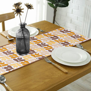 Camino de Mesa Estampado Simple 100% Algodón Puro, Cubierta de Mesa Elegante y Ecológica, Duradera para Uso Diario en el Hogar - Product Image 2