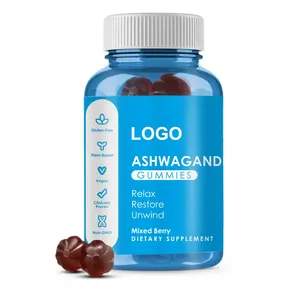 OEM Private Label Ashwagandha Gummies proteína gummies Imune & Anti-Fadiga gummies para a pele brilhante