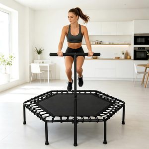 Ejercicio gimnasio comercial plegable 50 pulgadas bungee barato mini Octagon-T negro deporte ejercicio trampolín <span class=keywords><strong>fitness</strong></span> con manillar - Product Image 1