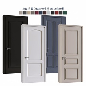 Puertas de Madera para Habitaciones de Foshan Paint Colors, Puertas Interiores de MDF Clásicas de Lujo en Color Beige, Puerta Interior Decorativa en Color Blanco - Product Image 2