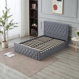 Lit capitonné moderne de luxe au design européen avec système de levage à gaz et rangement, mobilier de chambre à coucher avec <span class=keywords><strong>literie</strong></span> - Product Image 6