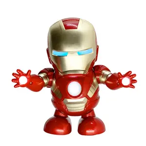 Battery operated toys dancing robot hero superhero action figure electronic toy dancing hero with light and music