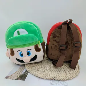 Yeni varış pelüş çanta süper Mario sırt çantası Plushie Mario Bro dolması Mario peluş sırt çantası