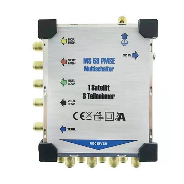 Durable 88-790MHz 5 in 8 Out Satellite Multi Switch Tv System Cascadable Smatv 950-2150MHz Satellite Multiswitches