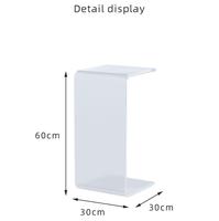 Table basse et chevet moderne en acrylique de luxe, élégante et transparente, vue dégagée pour le salon et la chambre à coucher, usage spécial à la maison